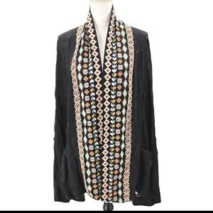 Johnny Was NWT Embroidered Open Front Cenoteka Kimono